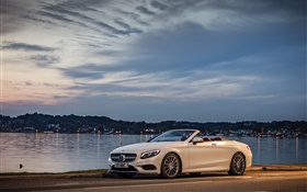 500 coche blanco convertible Mercedes-Benz S HD fondos de pantalla