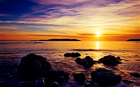 costa del sol, las piedras, mar, hermosa HD fondos de pantalla