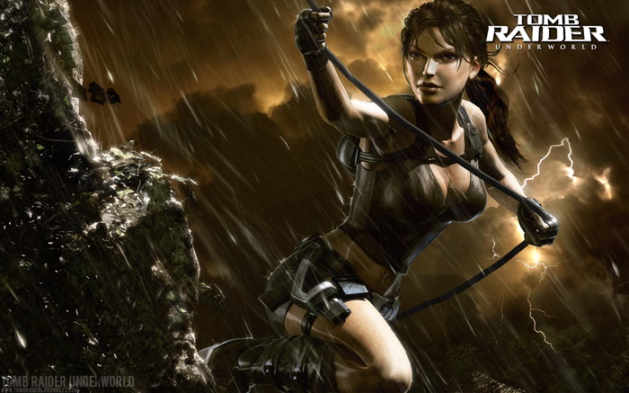 Tomb Raider: Underworld, Lara Croft en la lluvia Fondos de pantalla, imagen
