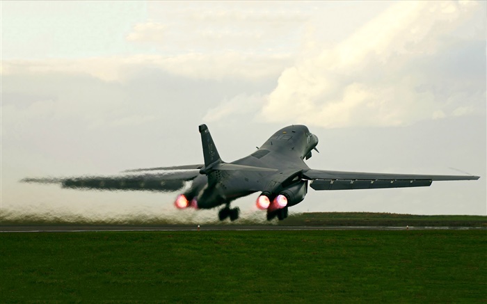 B-1B Lancer bombardero despegue Fondos de pantalla, imagen