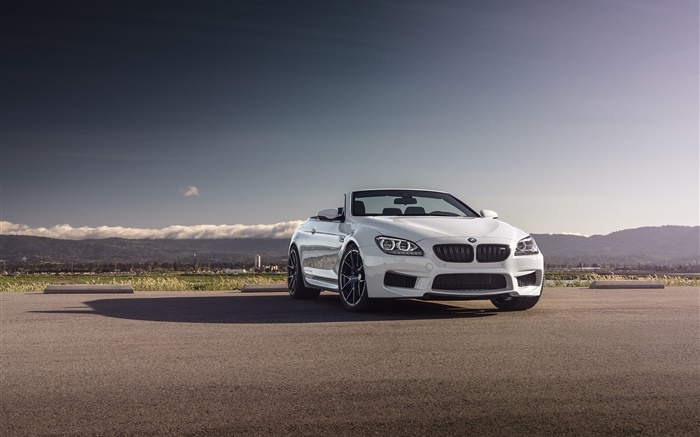 coche blanco de BMW M6 Cabrio Fondos de pantalla, imagen