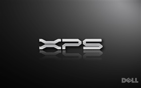 logotipo de Dell XPS, fondo negro HD fondos de pantalla