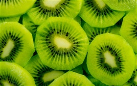 rebanada de la fruta, el kiwi