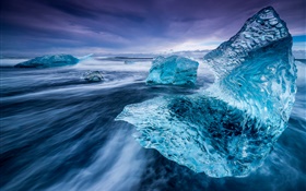 Islandia, iceberg, mar, hielo