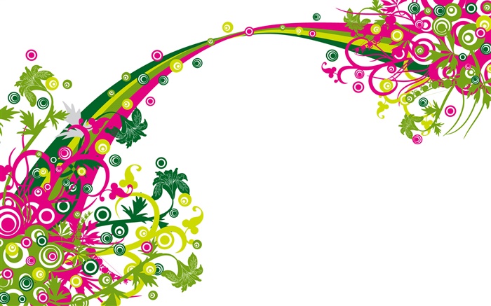 puente del arco iris, flores, diseño del vector Fondos de pantalla, imagen