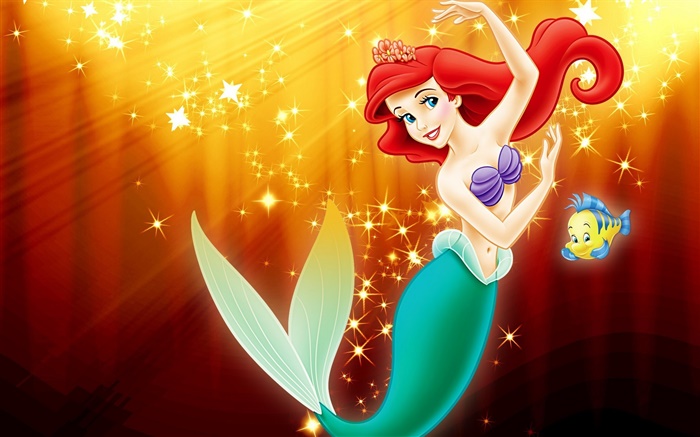 La sirena poco, princesa, animado de Disney Fondos de pantalla, imagen