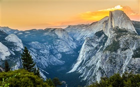 Parque Nacional de Yosemite, montañas, nubes, América HD fondos de pantalla