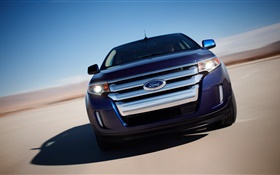 2011 Ford coche azul vista frontal HD fondos de pantalla