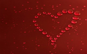 Amor del corazón, las gotas de agua HD fondos de pantalla