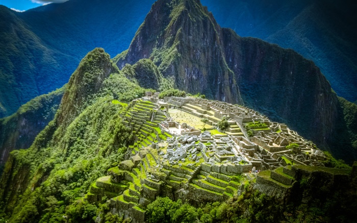 Machu Picchu, Perú, montaña, edificios Fondos de pantalla, imagen