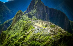 Machu Picchu, Perú, montaña, edificios