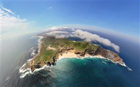África, Ciudad del Cabo, Atlántico, India, vista desde arriba, nubes HD fondos de pantalla