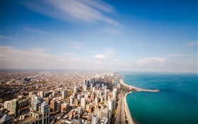 Ciudad, rascacielos, Illinois, Chicago, Estados Unidos HD fondos de pantalla
