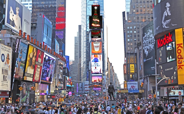 Nueva York, Times Square, rascacielos, calle, gente, Estados Unidos Fondos de pantalla, imagen