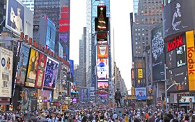 Nueva York, Times Square, rascacielos, calle, gente, Estados Unidos HD fondos de pantalla