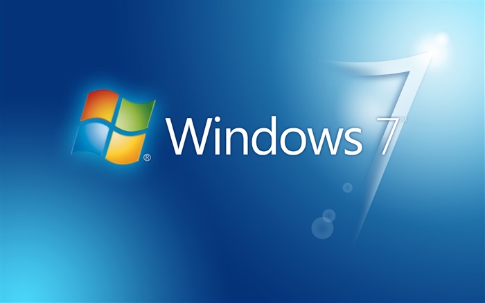 Fondo azul de Windows 7, resplandor Fondos de pantalla, imagen