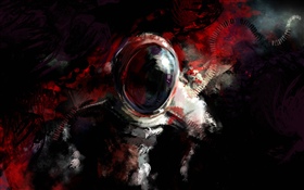 Astronauta misterioso, fantasía de arte HD fondos de pantalla