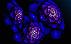 Flores azules abstractas, creativas HD fondos de pantalla