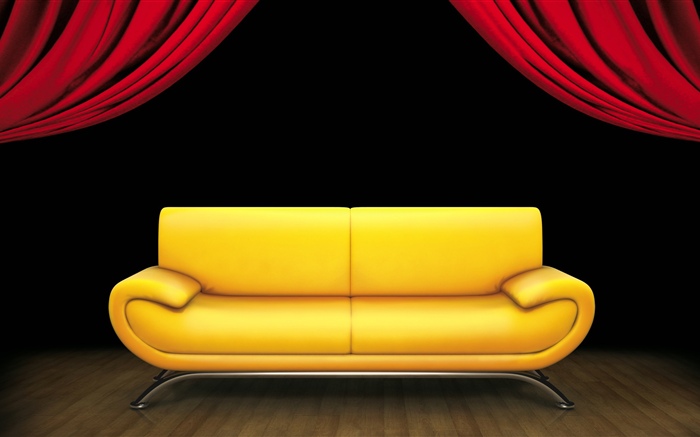 Interior, sofá, cortina Fondos de pantalla, imagen