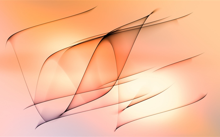 Líneas abstractas, fondo naranja Fondos de pantalla, imagen