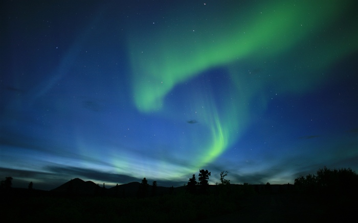 Aurora, luz del norte, noche Fondos de pantalla, imagen