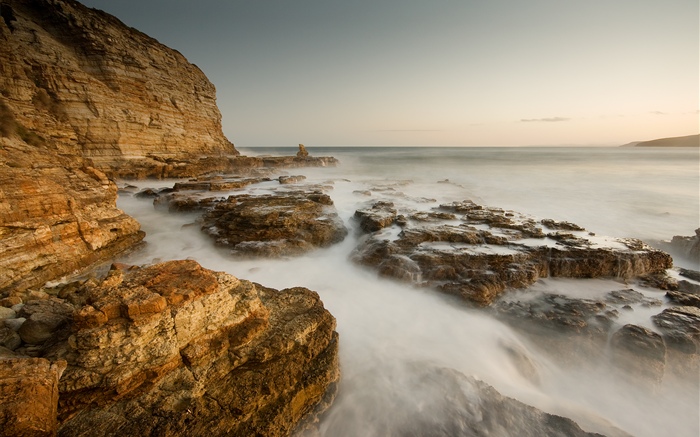 Costa, mar, rocas Fondos de pantalla, imagen
