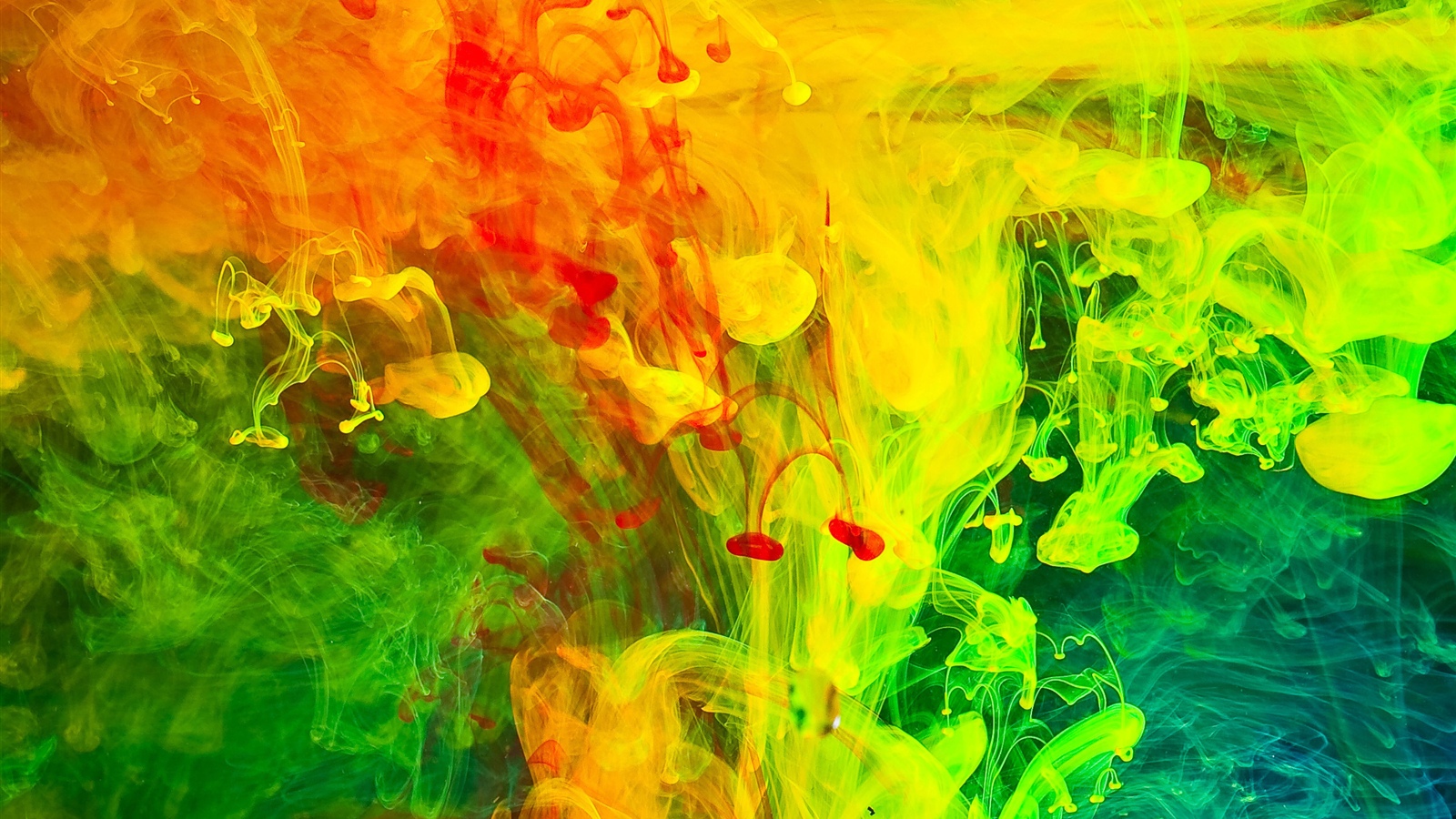 Pintura colorida, humo, cuadro abstracto. 1600x900 Fondos de pantalla