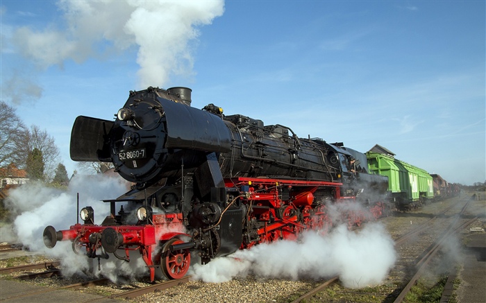 Viejo tren, humo, vapor Fondos de pantalla, imagen