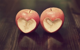 Dos manzanas amor corazon HD fondos de pantalla
