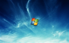 Logotipo de Windows, cielo azul