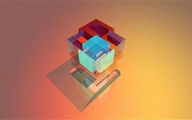 3d Cube, abstracción HD fondos de pantalla
