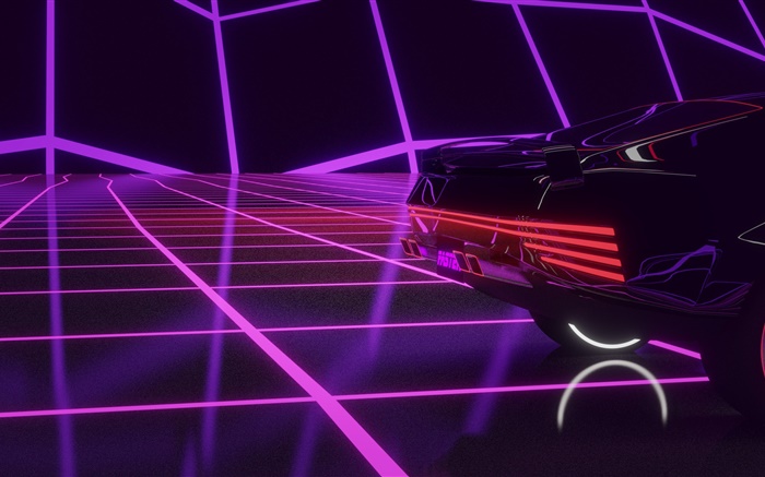 Cyberpunk 2077, líneas ligeras, coche Fondos de pantalla, imagen