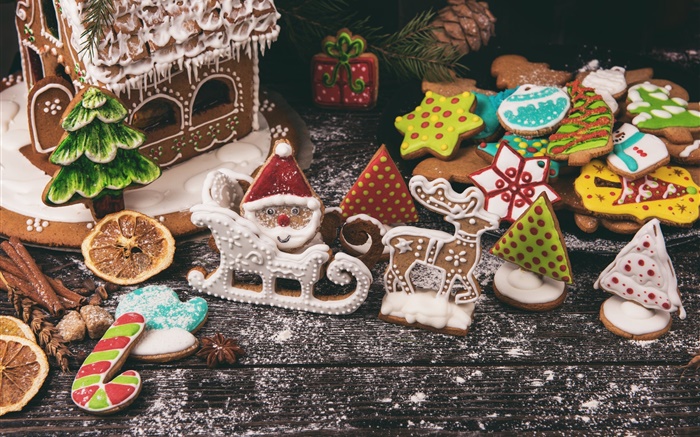 Deliciosas galletas, Navidad Fondos de pantalla, imagen