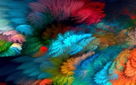 Plumas arcoiris, coloridas, abstractas HD fondos de pantalla